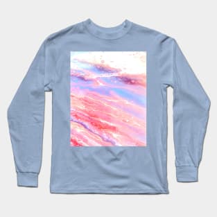 cotton candy pour art Long Sleeve T-Shirt